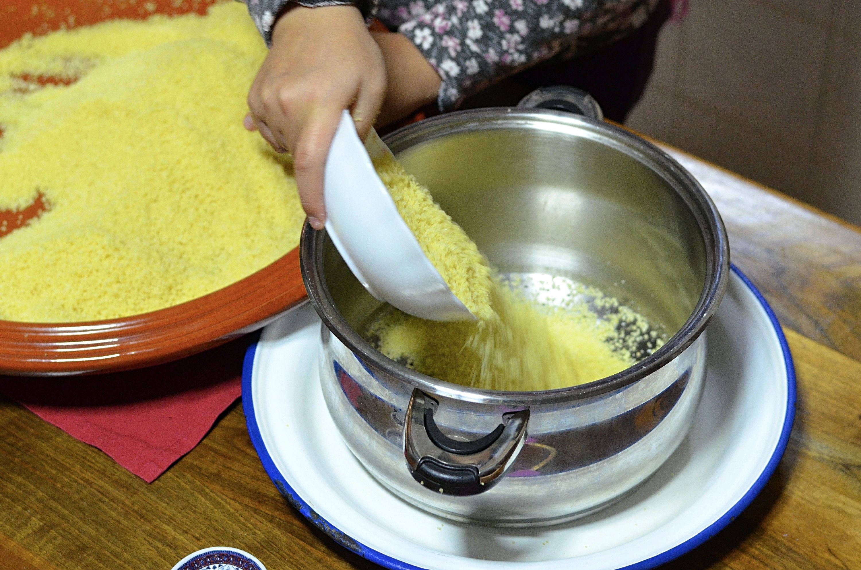 How to Steam Couscous in a Couscoussier Taste of Maroc